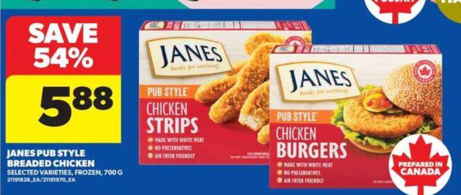 JANES PUB STYLE BREADED CHICKEN