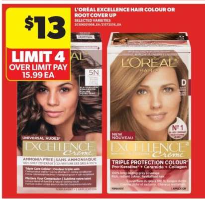 L'Oreal Excellence Hair Colour or Root Cover Up