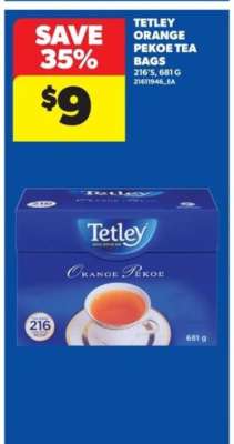 Tetley Orange Pekoe Tea Bags