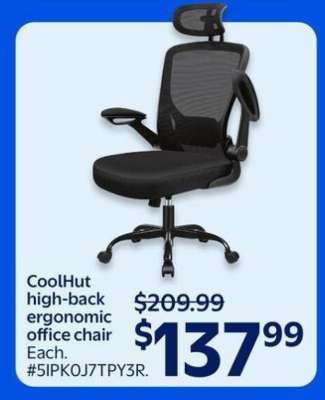 CoolHut high-back ergonomic office chair