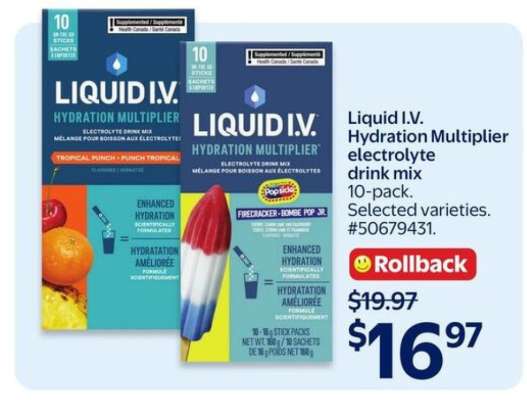 Liquid I.V. Hydration Multiplier electrolyte drink mix