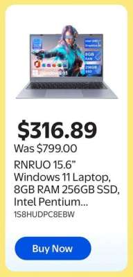 RNRUO 15.6” Windows 11 Laptop