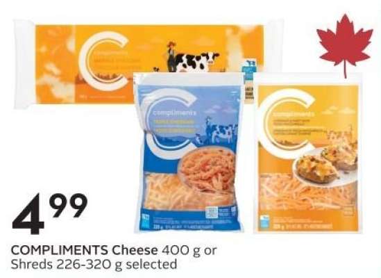 COMPLIMENTS Cheese