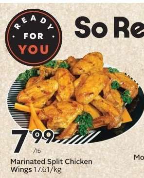 Marinated Split Chicken Wings