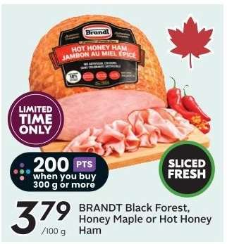 BRANDT Black Forest, Honey Maple or Hot Honey Ham