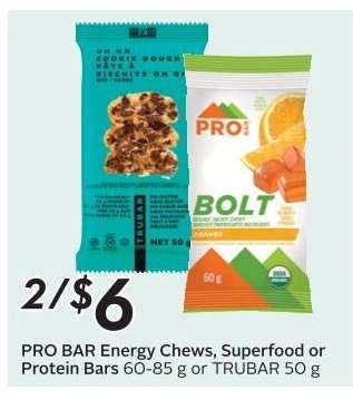 PRO BAR Energy Chews, Superfood or Protein Bars or TRUBAR