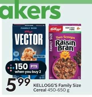 KELLOGG’S FAMILY SIZE CEREAL