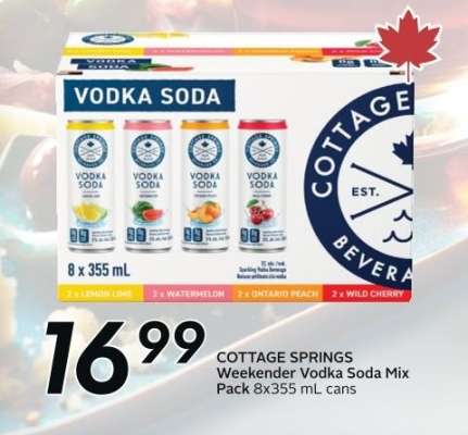 COTTAGE SPRINGS Weekender Vodka Soda Mix Pack