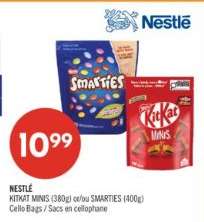 NESTLÉ KITKAT MINIS (380g) or/ou SMARTIES (400g)