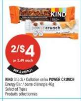 KIND Snack / Collation or/ou POWER CRUNCH