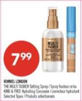 RIMMEL LONDON THE MULTI TASKER Setting Spray / KIND & FREE Hydrating Concealer