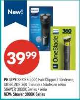 PHILIPS SERIES 5000 Hair Clipper / Tondeuse, ONEBLADE 360 Trimmer / tondeuse et/ou SHAVER 3000X Series / série