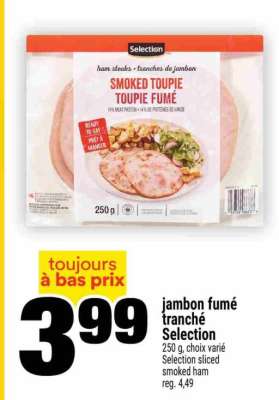 jambon fumé tranché Selection