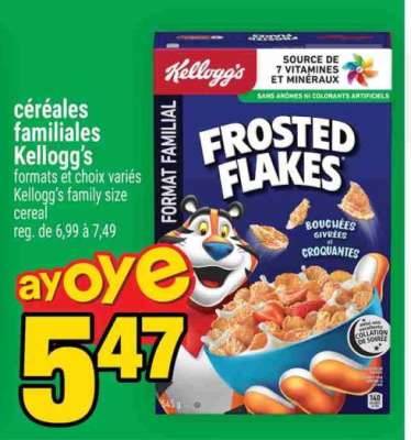céréales familiales Kellogg's