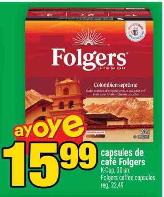 CAPSULES DE CAFÉ FOLGERS