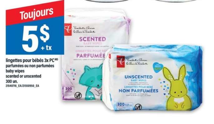 LINGETTES POUR BÉBÉS 3X PC