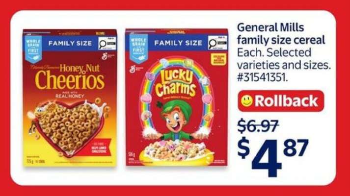 GENERAL MILLS FAMILY SIZE CEREAL