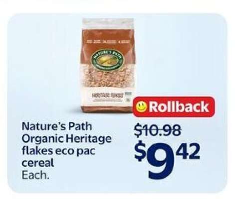Nature's Path Organic Heritage flakes eco pac cereal
