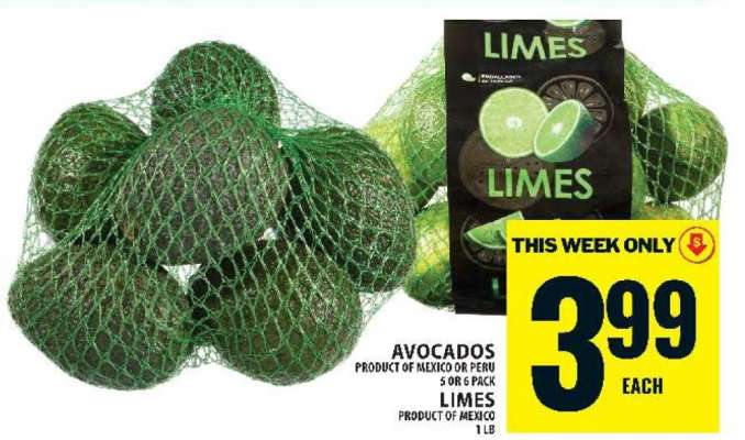 AVOCADOS OR LIMES