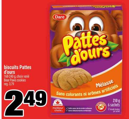 biscuits Pattes d'ours