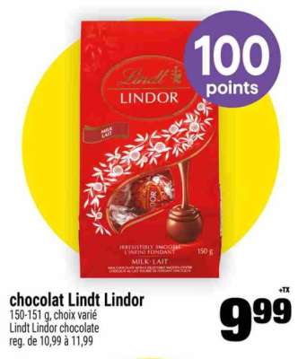 chocolat Lindt Lindor