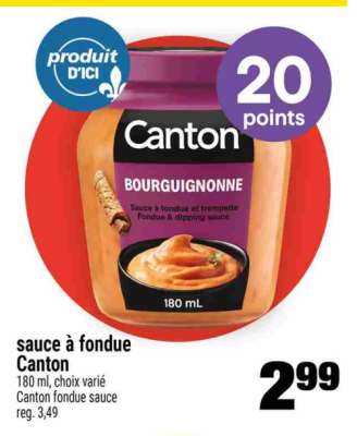 SAUCE À FONDUE CANTON