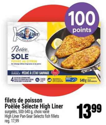 filets de poisson Poêlée Sélecte High Liner
