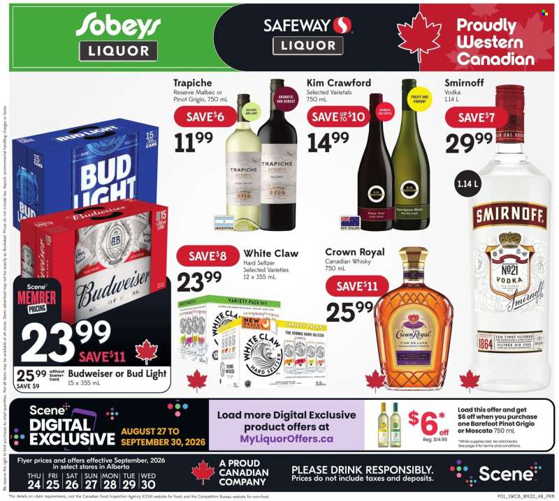 Sobeys Liquor Flyer - September 24, 2026 - September 30, 2026.
