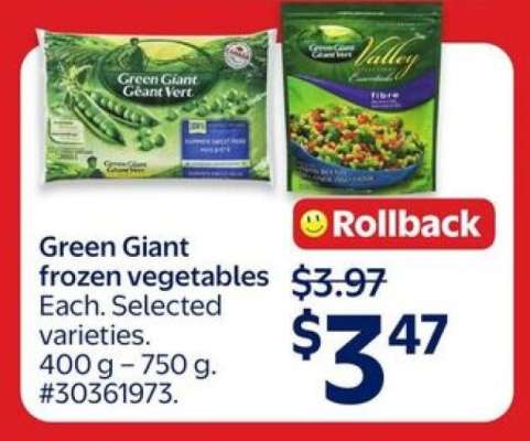Green Giant Frozen Vegetables