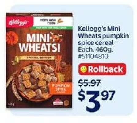Kellogg's Mini Wheats pumpkin spice cereal