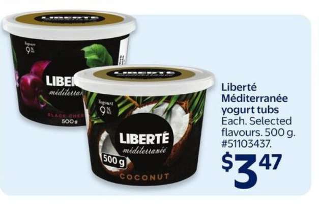 Liberté Méditerranée yogurt tubs