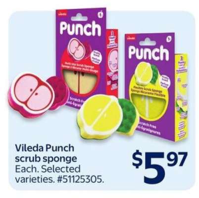 Vileda Punch scrub sponge