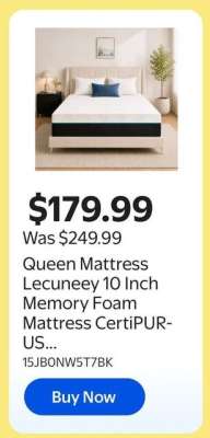 Queen Mattress Lecuneey 10 Inch Memory Foam Mattress CertiPUR-US