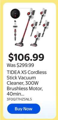 Tidea X5 cordless stick vacuum cleaner