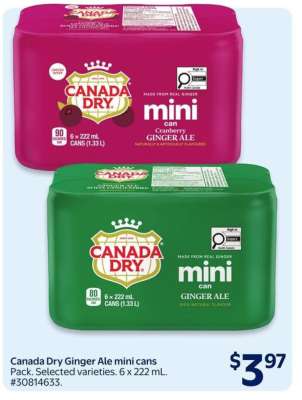 Canada Dry Ginger Ale mini cans