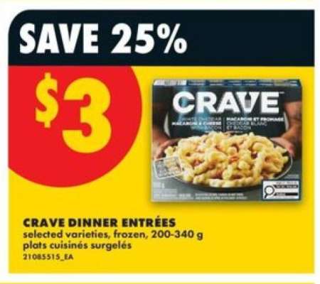 CRAVE DINNER ENTRÉES