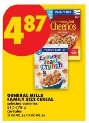 GENERAL MILLS FAMILY SIZE CEREAL