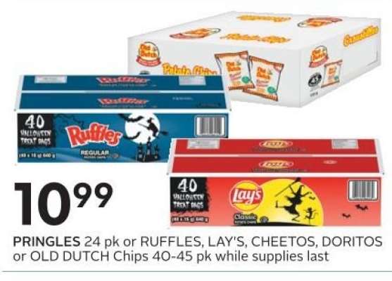 PRINGLES, RUFFLES, LAY'S, CHEETOS, DORITOS, OLD DUTCH Chips