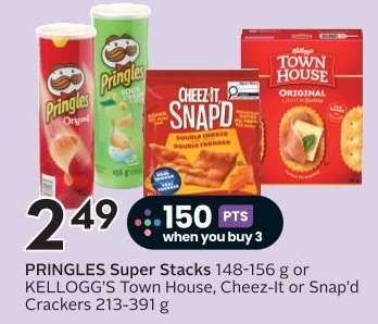 PRINGLES Super Stacks or KELLOGG'S Crackers