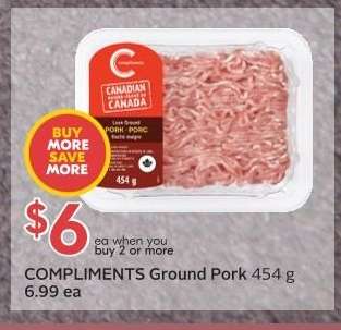 COMPLIMENTS Ground Pork 454 g