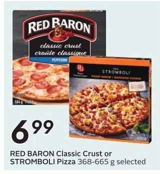 RED BARON Classic Crust or STROMBOLI Pizza