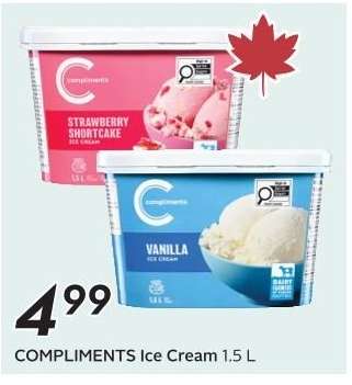 Compliments Ice Cream 1.5 L