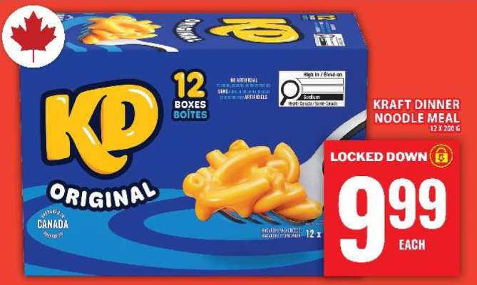 Kraft Dinner Noodle Meal