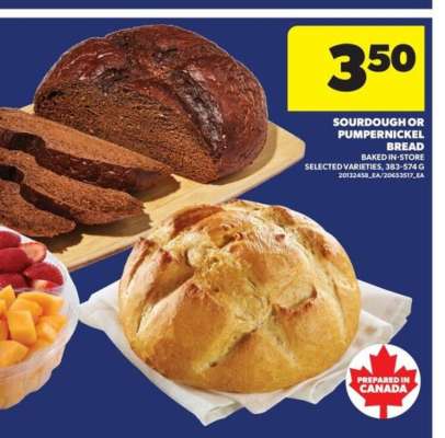 Sourdough or Pumpernickel Bread