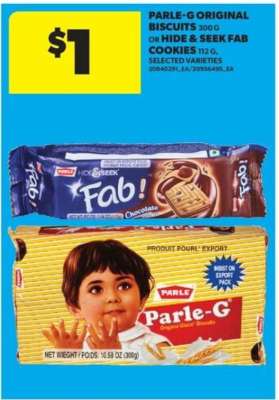 Parle G Original Biscuits or Hide & Seek Fab Cookies
