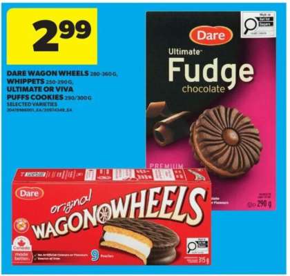 Dare Wagon Wheels, Whippets, Ultimate or Viva Puffs Cookies