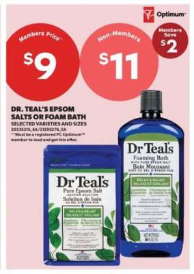 Dr. Teal’s Epsom Salts or Foam Bath