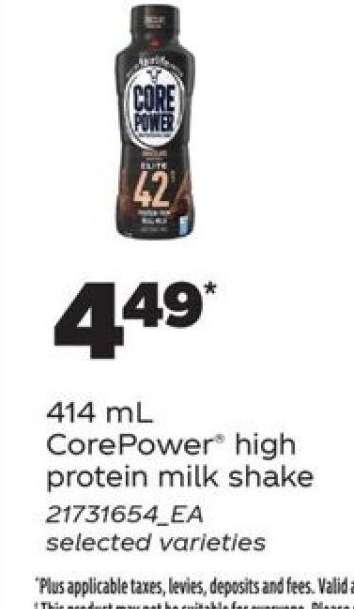 CorePower high protein milk shake