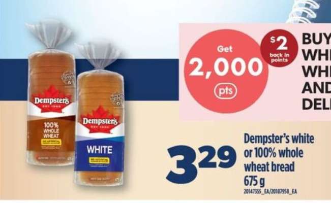 Dempster's White or 100% Whole Wheat Bread