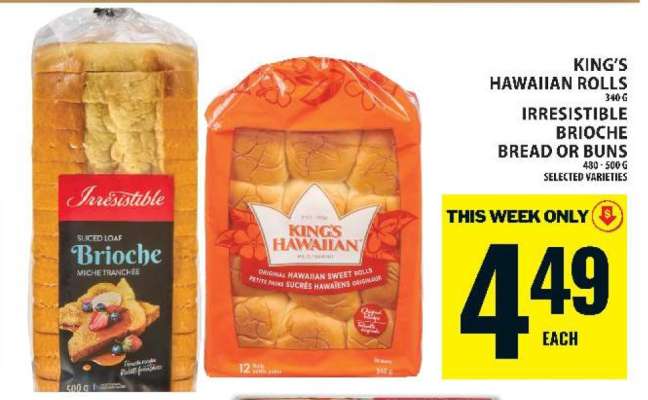King's Hawaiian Rolls / Irresistible Brioche Bread or Buns